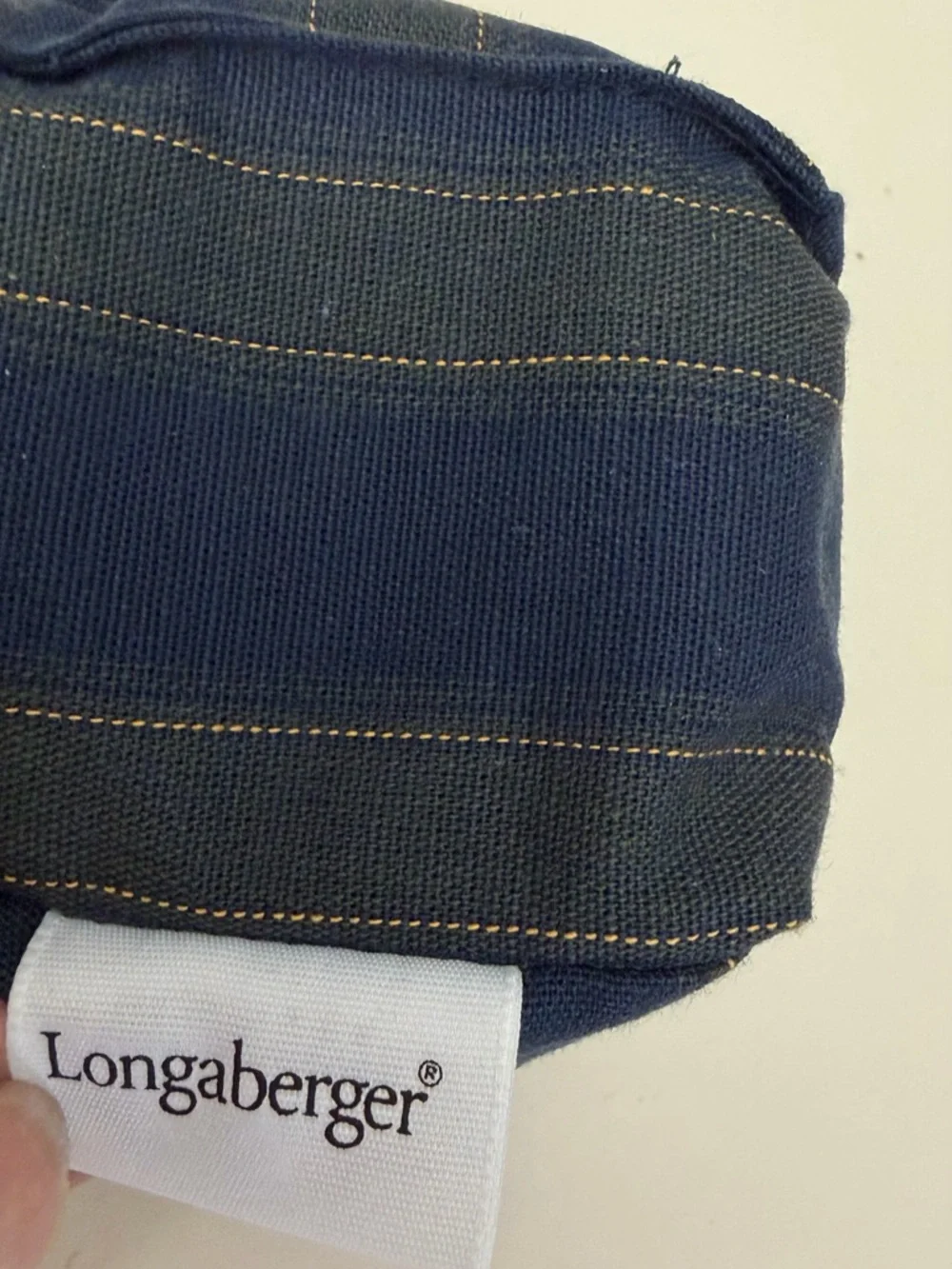 Longaberger Thyme Booking Basket Fabric Liner and Protector Collectors Club 1998